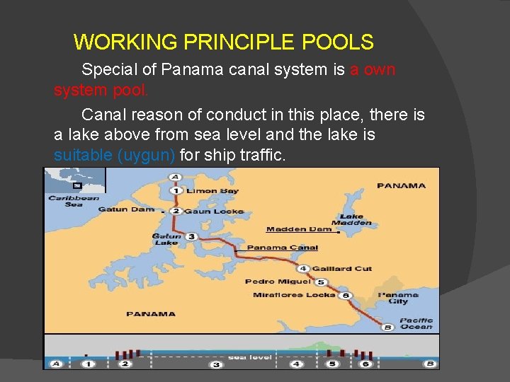 WORKING PRINCIPLE POOLS Special of Panama canal system is a own system pool. Canal
