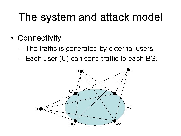 The system and attack model • Connectivity – The traffic is generated by external The system and attack model • Connectivity – The traffic is generated by external