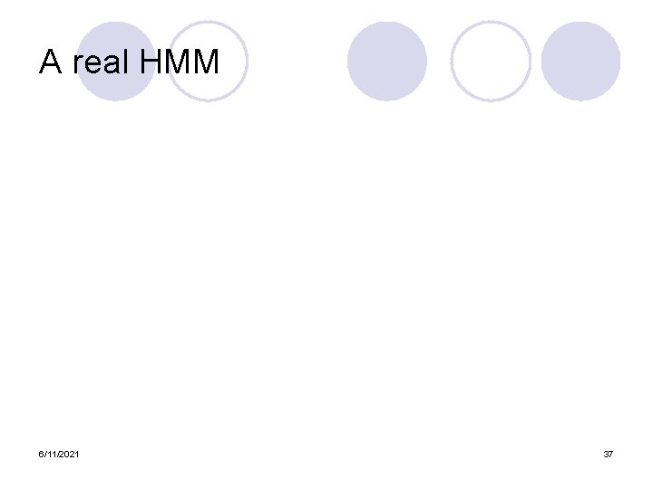 A real HMM 6/11/2021 37 A real HMM 6/11/2021 37