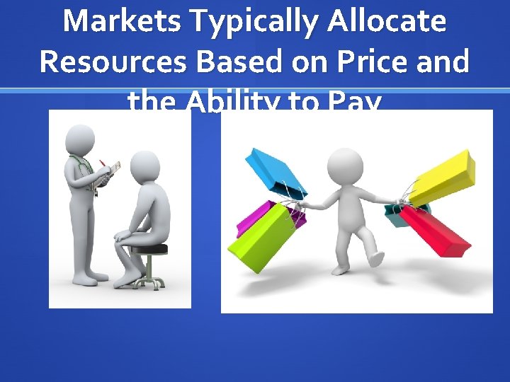 Markets Typically Allocate Resources Based on Price and the Ability to Pay 