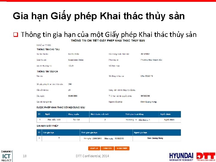 Gia hạn Giấy phép Khai thác thủy sản q Thông tin gia hạn của