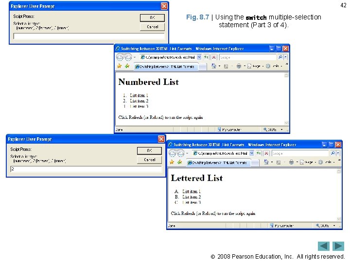 42 Fig. 8. 7 | Using the switch multiple-selection statement (Part 3 of 4).