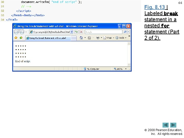 66 Fig. 8. 13 | Labeled break statement in a nested for statement (Part