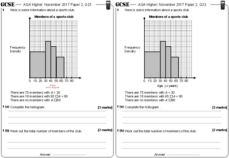 AQA Higher: November 2017 Paper 2, Q 23 1 AQA Higher: November 2017 Paper