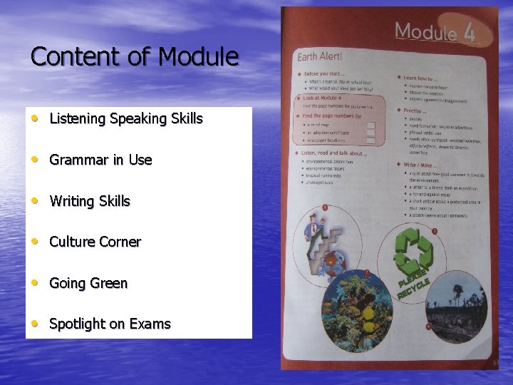 Content of Module • Listening Speaking Skills • Grammar in Use • Writing Skills