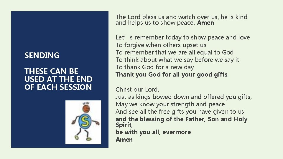 The Lord bless us and watch over us, he is kind and helps us