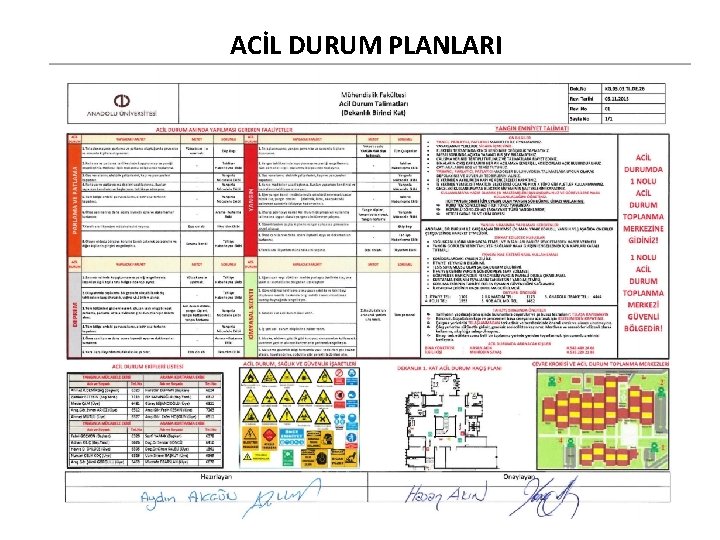 ACİL DURUM PLANLARI 