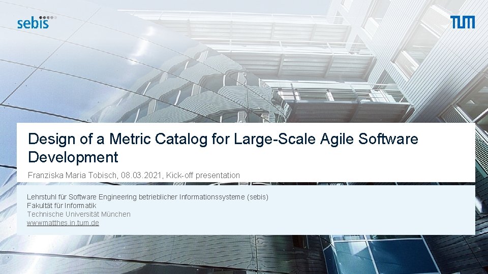 Design of a Metric Catalog for LargeScale Agile