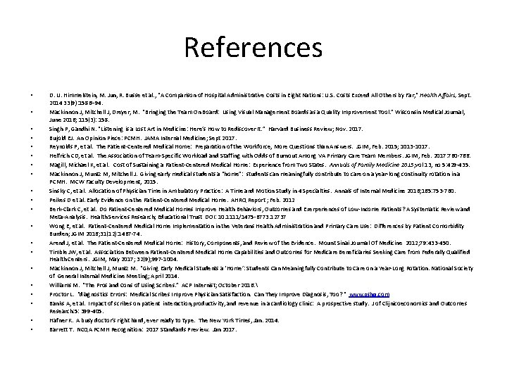 References • • • • • D. U. Himmelstein, M. Jun, R. Busse et
