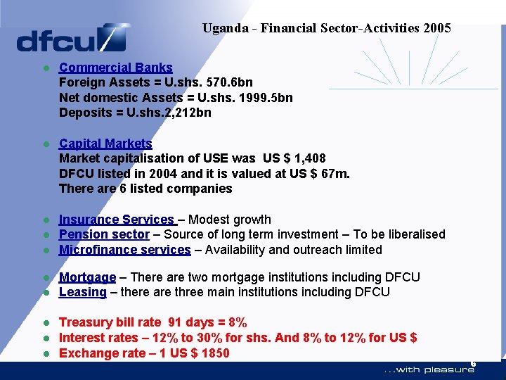 Uganda - Financial Sector-Activities 2005 l Commercial Banks Foreign Assets = U. shs. 570.