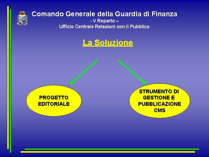 Comando Generale della Guardia di Finanza - V Reparto – Ufficio Centrale Relazioni con