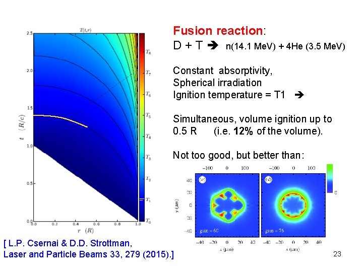 Fusion reaction: D + T n(14. 1 Me. V) + 4 He (3. 5