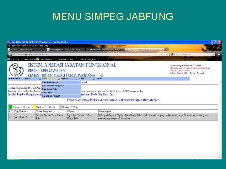 MENU SIMPEG JABFUNG 