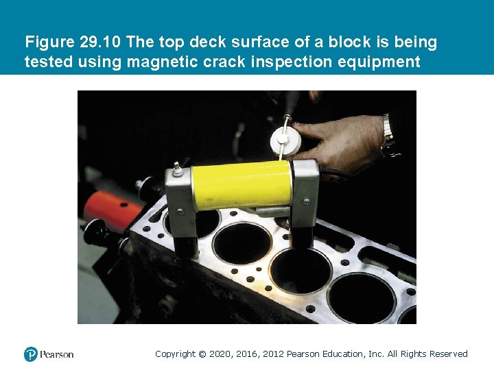 Figure 29. 10 The top deck surface of a block is being tested using