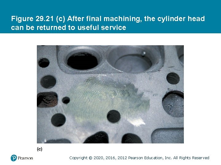 Figure 29. 21 (c) After final machining, the cylinder head can be returned to