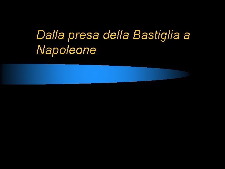 Dalla presa della Bastiglia a Napoleone 