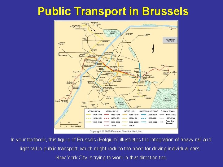 Public Transport in Brussels In your textbook, this figure of Brussels (Belgium) illustrates the