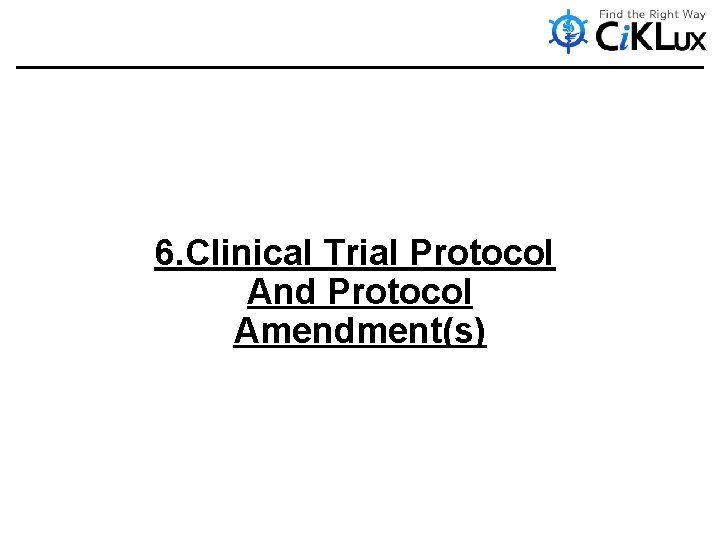 6. Clinical Trial Protocol And Protocol Amendment(s) 