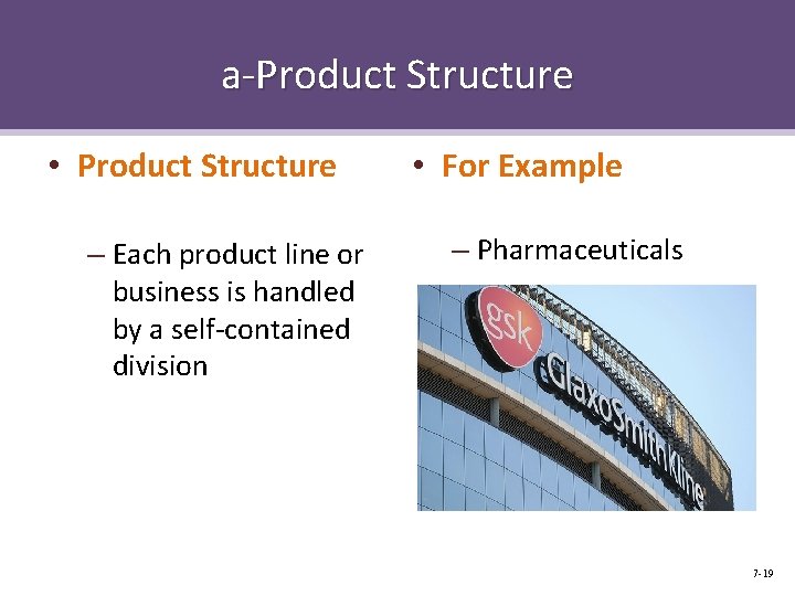 a-Product Structure • Product Structure – Each product line or business is handled by