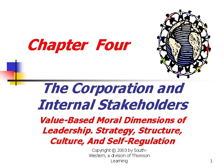 Chapter Four The Corporation and Internal Stakeholders Value-Based Moral Dimensions of Leadership. Strategy, Structure,