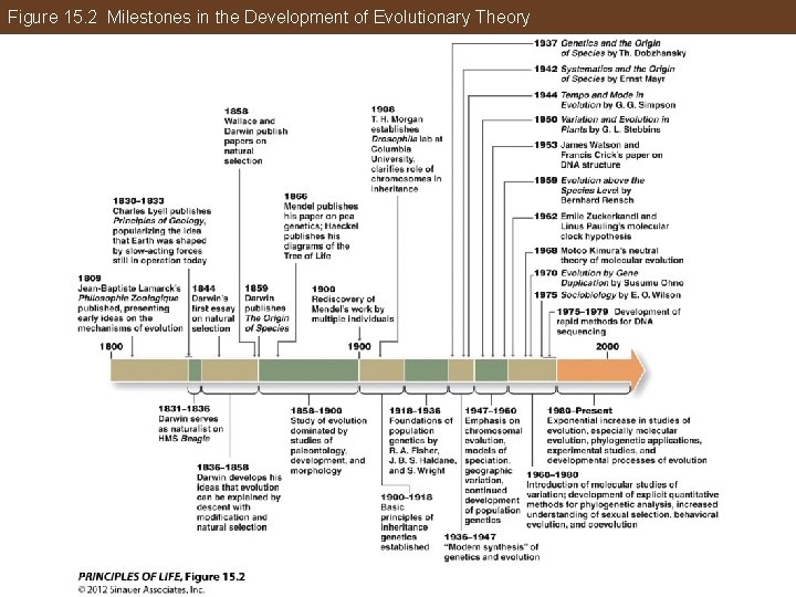 Figure 15. 2 Milestones in the Development of Evolutionary Theory 