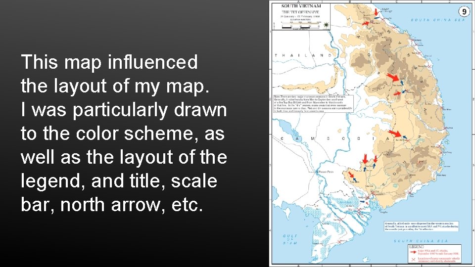 This map influenced the layout of my map. I was particularly drawn to the