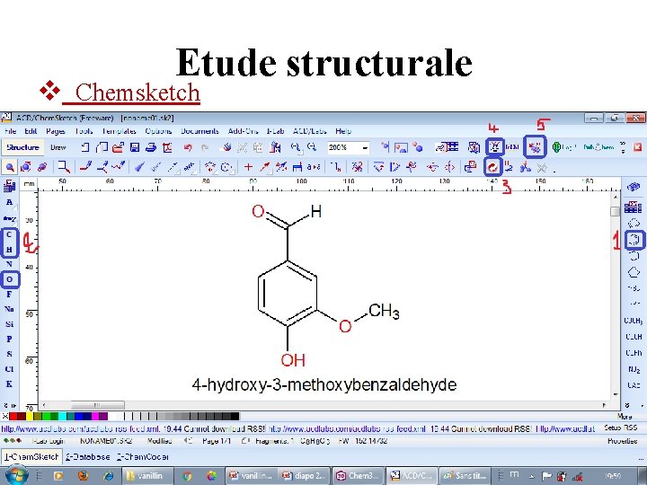 Etude structurale v Chemsketch Etude structurale v Chemsketch