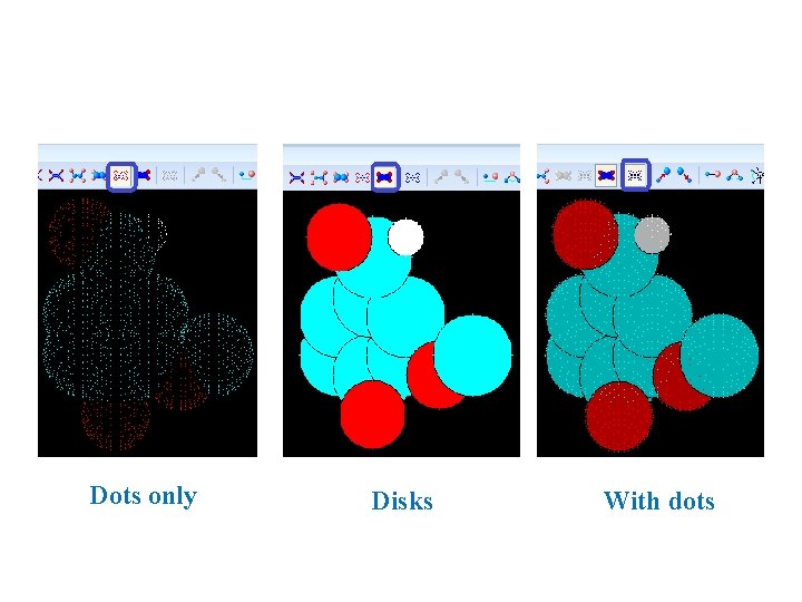 Dots only Disks With dots Dots only Disks With dots