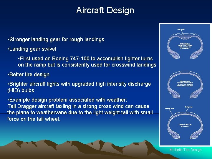 Aircraft Design • Stronger landing gear for rough landings • Landing gear swivel •