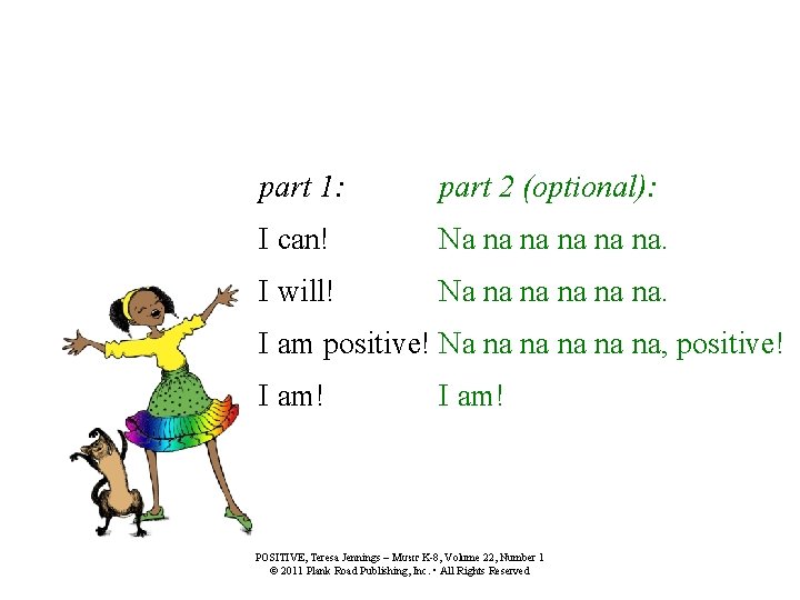 part 1: part 2 (optional): I can! Na na na na. I will! Na