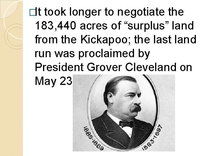 �It took longer to negotiate the 183, 440 acres of “surplus” land from the
