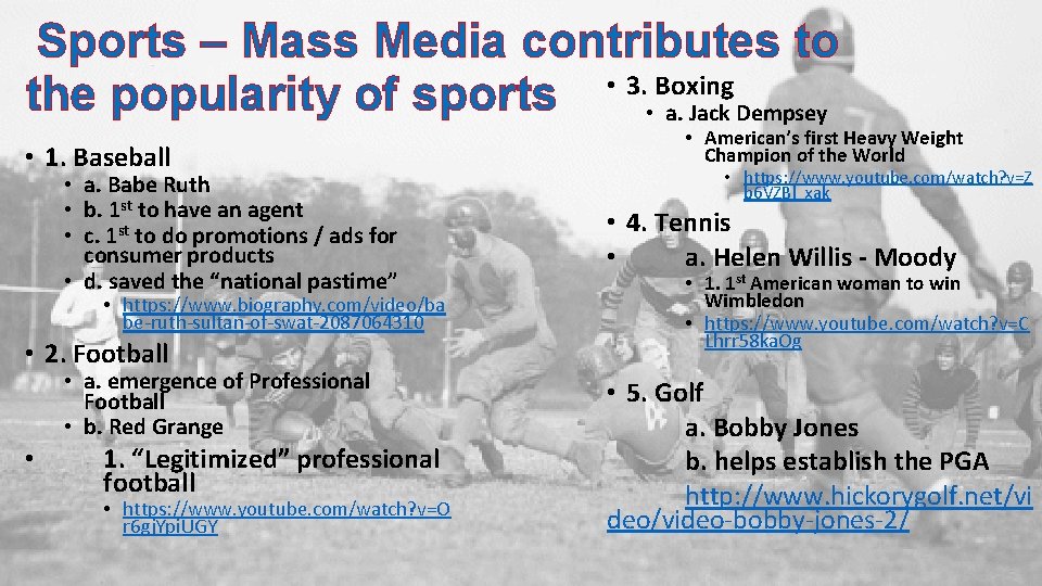 Sports – Mass Media contributes to • 3. Boxing the popularity of sports • Sports – Mass Media contributes to • 3. Boxing the popularity of sports •