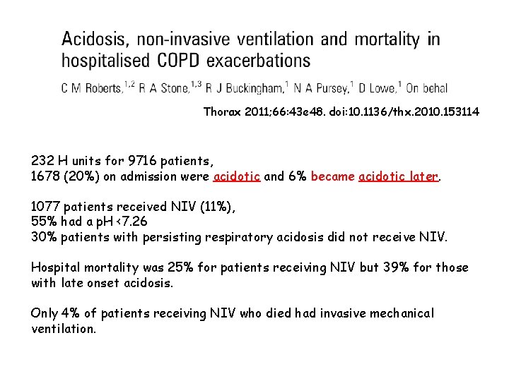 Thorax 2011; 66: 43 e 48. doi: 10. 1136/thx. 2010. 153114 232 H units Thorax 2011; 66: 43 e 48. doi: 10. 1136/thx. 2010. 153114 232 H units