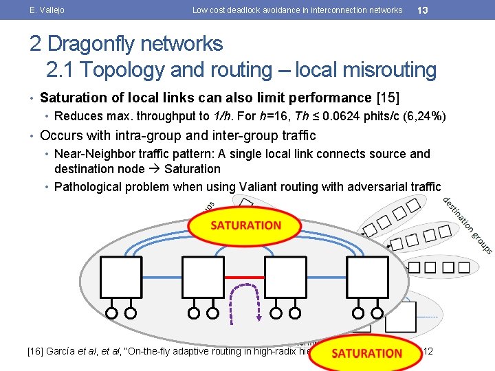 E. Vallejo Low cost deadlock avoidance in interconnection networks 13 2 Dragonfly networks 2.