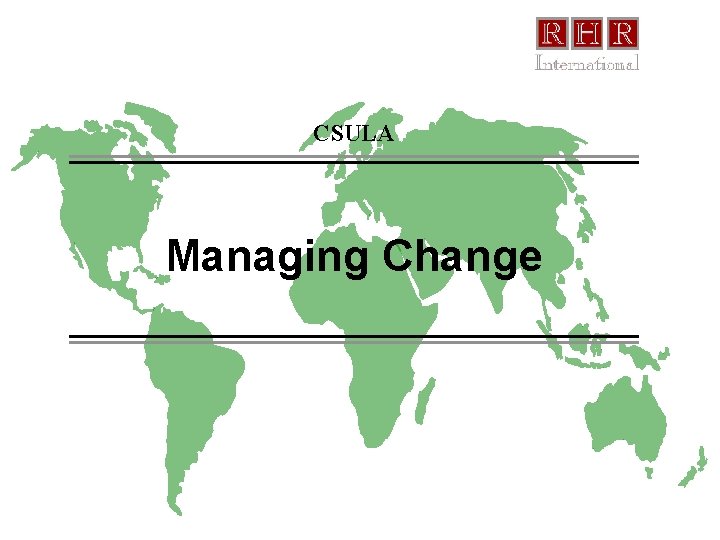 CSULA Managing Change 
