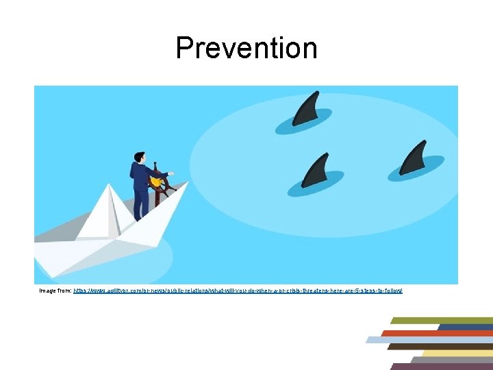 Prevention image from: https: //www. agilitypr. com/pr-news/public-relations/what-will-you-do-when-a-pr-crisis-threatens-here-are-5 -steps-to-follow/ Prevention image from: https: //www. agilitypr. com/pr-news/public-relations/what-will-you-do-when-a-pr-crisis-threatens-here-are-5 -steps-to-follow/