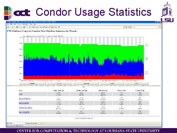 Condor Usage Statistics 49 Condor Usage Statistics 49
