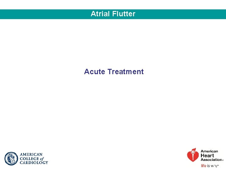 Atrial Flutter Acute Treatment 