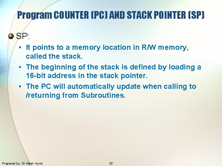 TK 2633 Microprocessor Interfacing Lecture 2 Introduction to