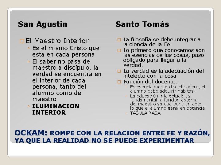 San Agustin Santo Tomás � El � Maestro Interior ◦ Es el mismo Cristo San Agustin Santo Tomás � El � Maestro Interior ◦ Es el mismo Cristo