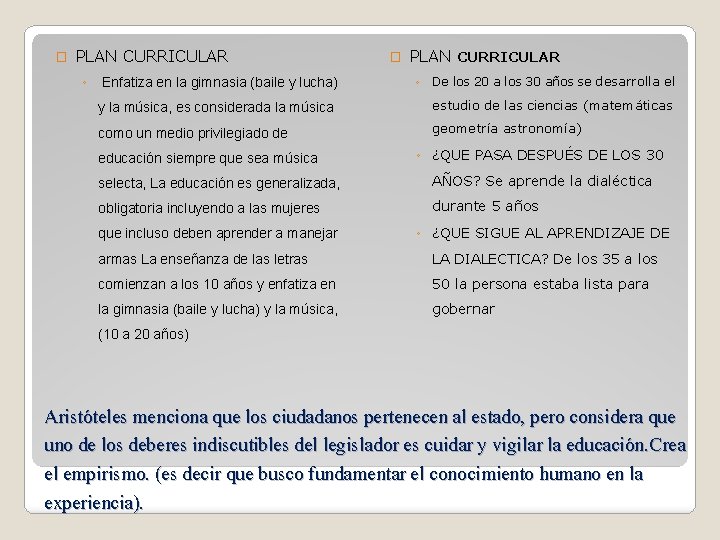 � PLAN CURRICULAR ◦ Enfatiza en la gimnasia (baile y lucha) � PLAN CURRICULAR � PLAN CURRICULAR ◦ Enfatiza en la gimnasia (baile y lucha) � PLAN CURRICULAR