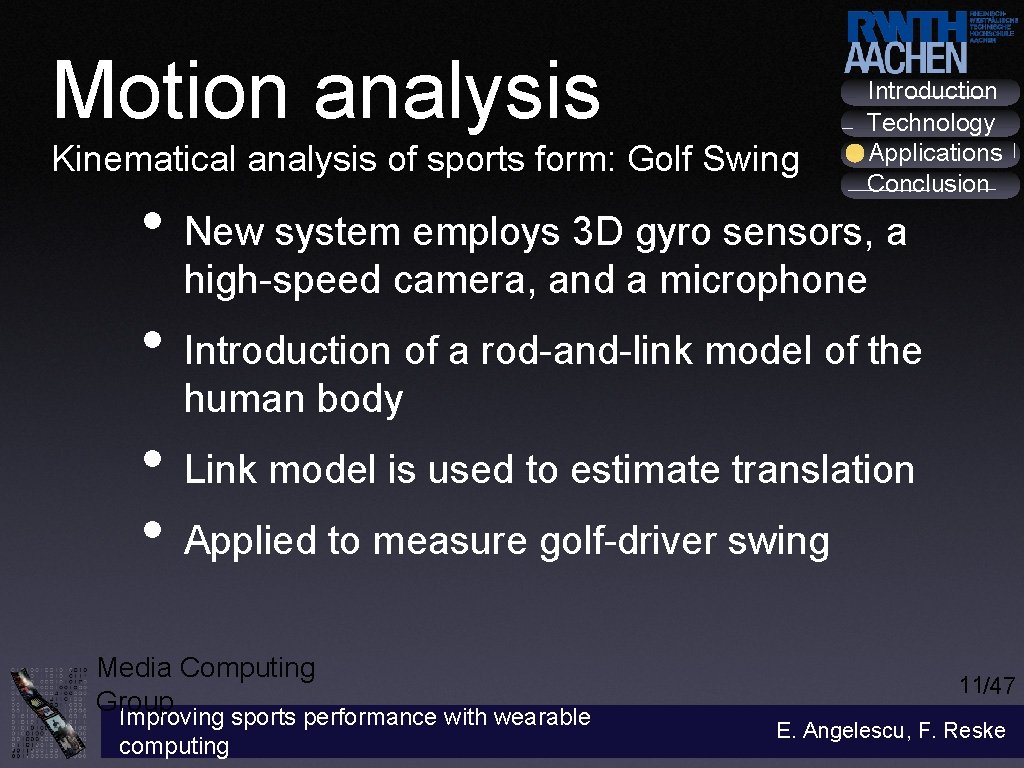 PostDesktop User Interfaces Improving sports performance with wearable