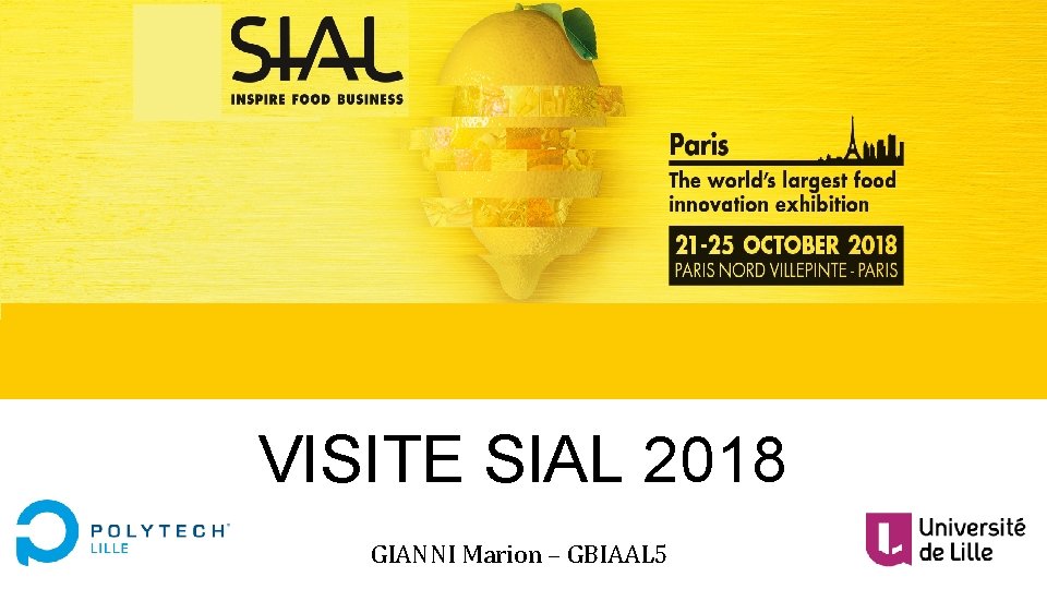 VISITE SIAL 2018 GIANNI Marion – GBIAAL 5 