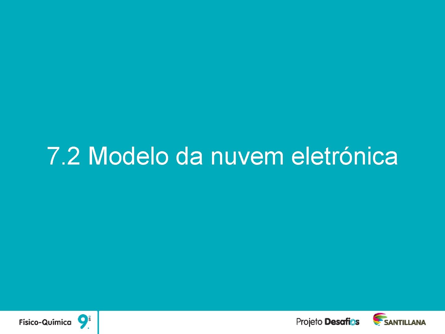 Unidade 7 Estrutura atómica 7. 2 Modelo da nuvem eletrónica 