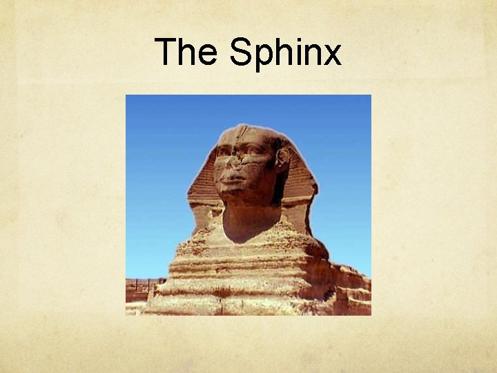 The Sphinx 