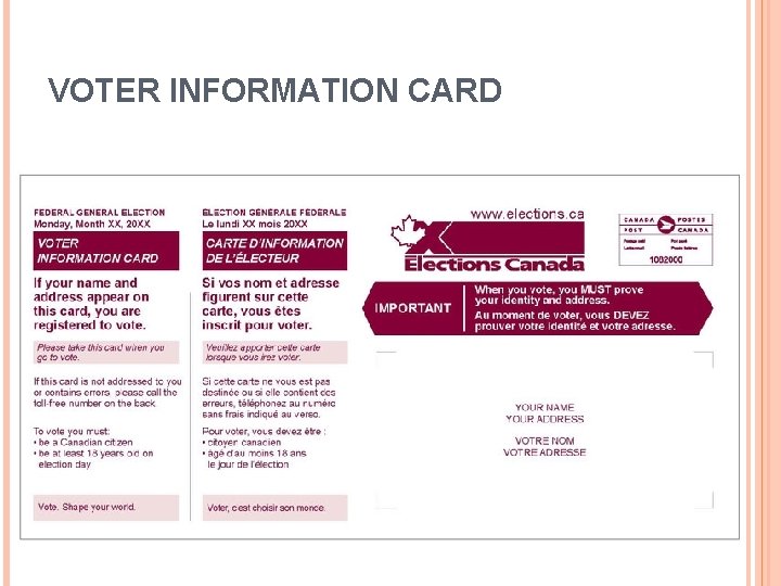 VOTER INFORMATION CARD 