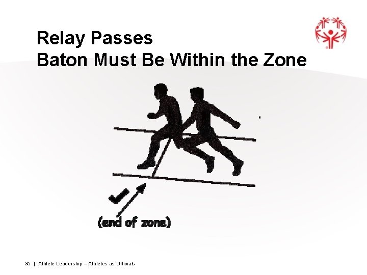 Relay Passes Baton Must Be Within the Zone 35 | Athlete Leadership – Athletes