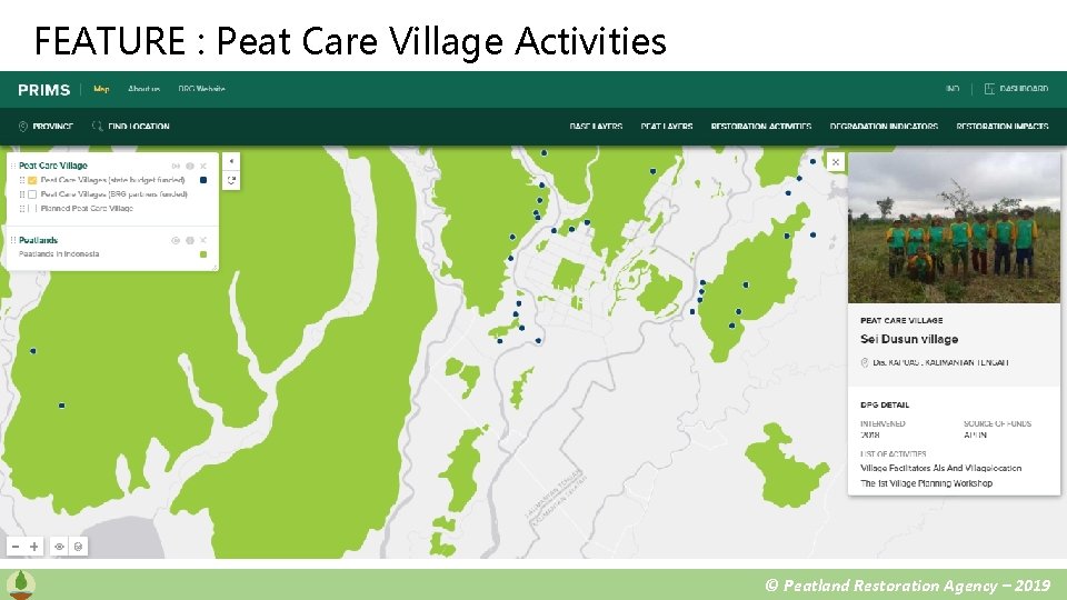 FEATURE : Peat Care Village Activities © Peatland Restoration Agency – 2019 