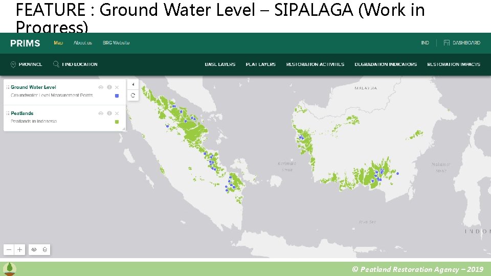 FEATURE : Ground Water Level – SIPALAGA (Work in Progress) © Peatland Restoration Agency