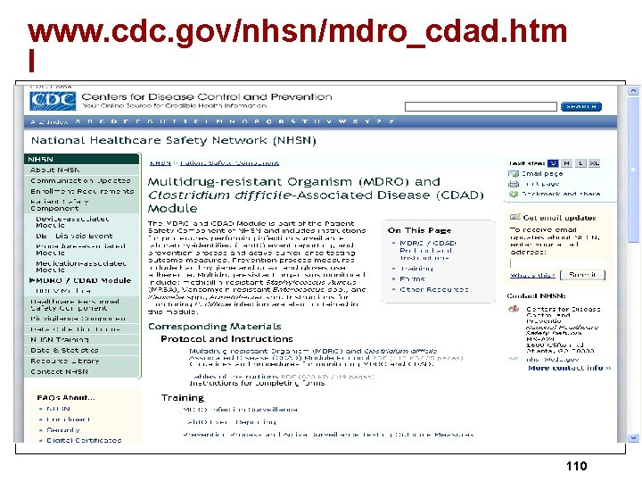 www. cdc. gov/nhsn/mdro_cdad. htm l 110 